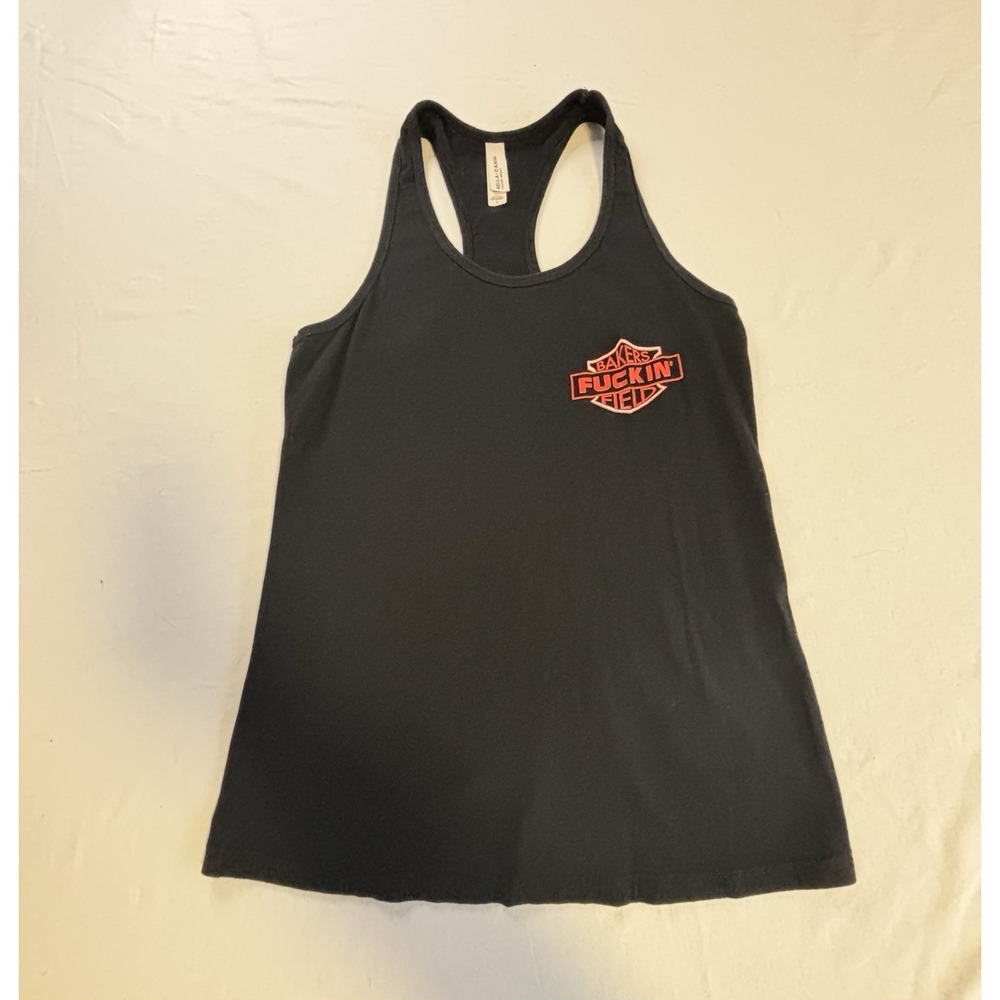 Bakersfield Wing Logo Tank Top Black Womens S Racerback Bella Canvas